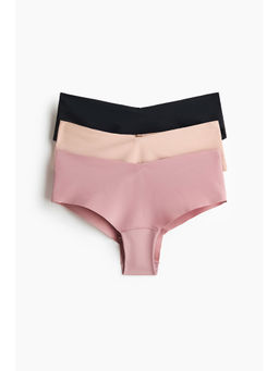 H&M - Women Pink 3-Pack Invisible Hipster Briefs