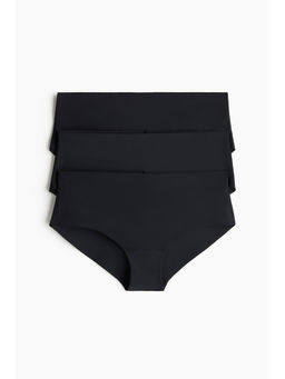 H&M - Women Black 3-Pack Invisible Hipster Briefs