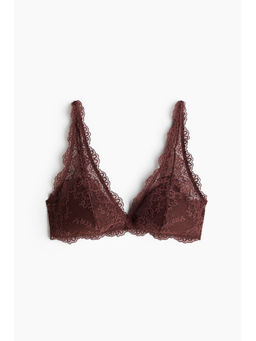 H&M - Women Brown Padded Soft Lace Bra