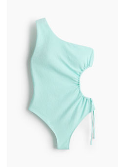 H&M - Women Turquoise Padded-Cup High Leg Swimsuit