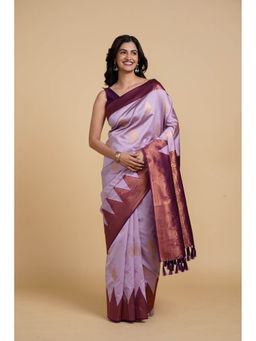 SAAKI - Desi Drapes Banarasi Lavender Saree