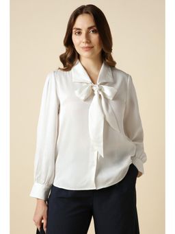 Allen Solly - Women White Solid Long Sleeves Shirt