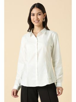Allen Solly - Women White Solid Long Sleeves Shirt