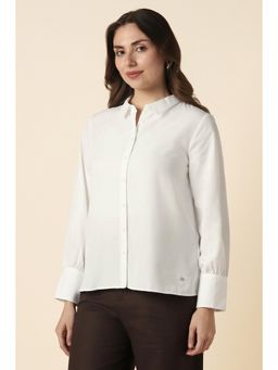 Allen Solly - Women White Solid Long Sleeves Shirt