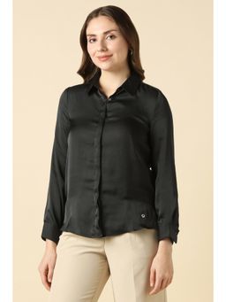 Allen Solly - Women Black Solid Long Sleeves Shirt