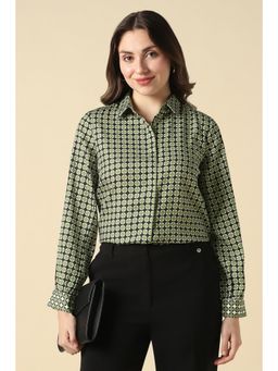 Allen Solly - Women Olive Print Long Sleeves Shirt