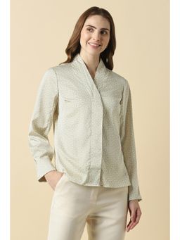 Allen Solly - Women Beige Print Long Sleeves Shirt