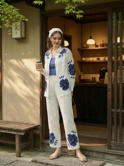 ZUMMER - Cotton Embroidered Co-Ord Set