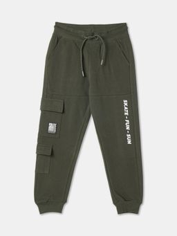 R&B - Boys Olive Cotton Joggers