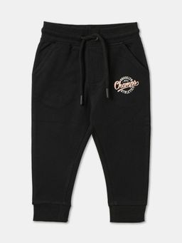R&B - Boys Black Cotton Joggers