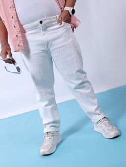 Hardsoda - Men White Solid/Plain Jeans