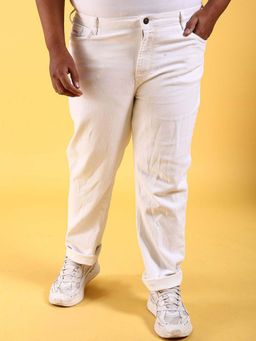 Hardsoda - Men White Solid/Plain Jeans