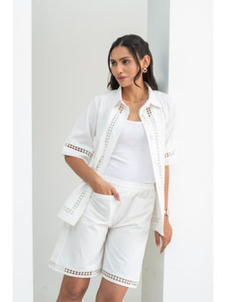 JS Label  - JS LABEL White Poplin Shirt