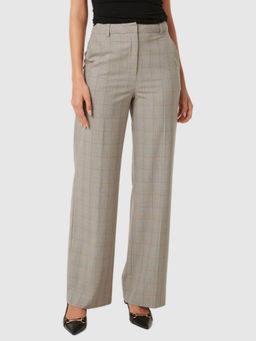 Forever New - Grey Checks Wide Leg Pant