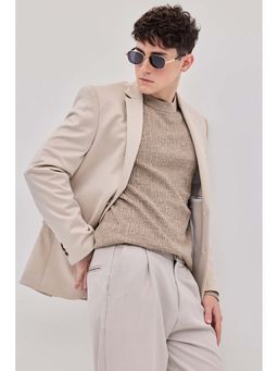 Snitch - Men Beige Textured Sweater