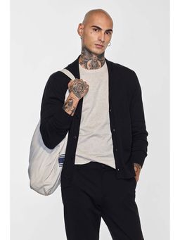 Snitch - Men Black Solid Cardigans