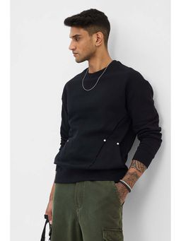 Snitch - Men Black Solid Sweater