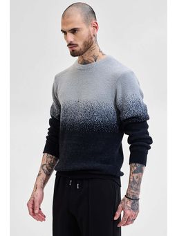 Snitch - Men Grey Ombre Sweater