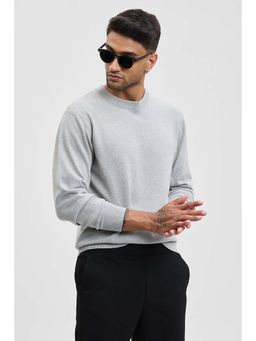 Snitch - Men Grey Solid Sweater