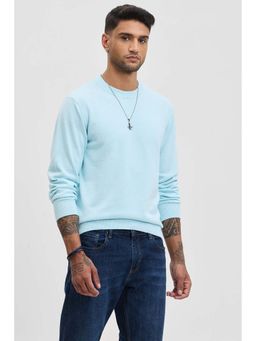 Snitch - Men Blue Solid Sweater