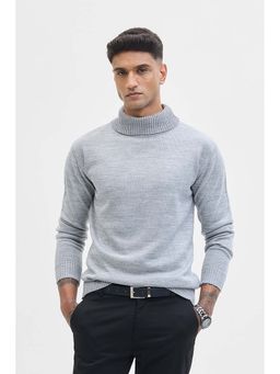 Snitch - Men Grey Solid Sweater