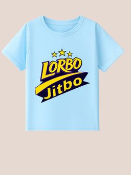 BLUSHES - Blue Cotton Typo Cricket Printed T-Shirt