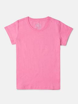 Jockey - RG02 Girls Super Combed Cotton Solid T-Shirt - Sachet Pink