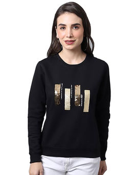 Cantabil - Women Black Casual Sweatshirt