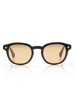 Shisen Fox - Unisex Arias Kitsune Acetate Yellow Round Uv Coating Full Rim Sunglass-Asg06 (49)