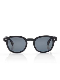 Shisen Fox - Unisex Arias Kitsune Acetate Grey Round Uv Coating Full Rim Sunglass-Asg07 (49)