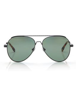 Shisen Fox - Unisex Arias Daitan Steel Green Aviator Uv Coating Full Rim Sunglass-Asg22 (58)