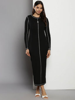 Tommy Hilfiger - Women Black Solid Midi Dress