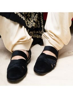 Coral Haze - Black Velvet Men Sandals