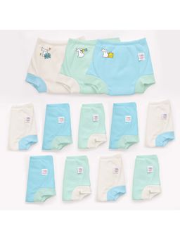 Superbottoms - Bummy's Day Out Cotton Solid/Plain Padded Underwears (Pack of 12)