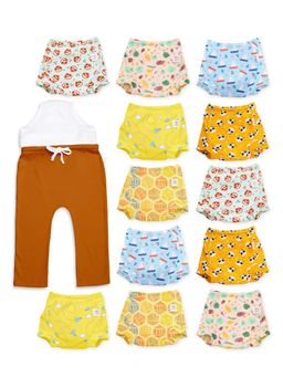 Superbottoms - Explorer Jungle Jam Padded Underwears and Diaper Pyjama (Pack of 13)