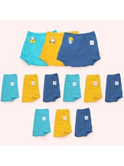 Superbottoms - Lil Explorer Club Cotton Solid/Plain Padded Underwears (Pack of 12)