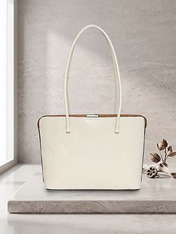 ESBEDA - Off White Knot Loop Gloss Tote Bag (M)