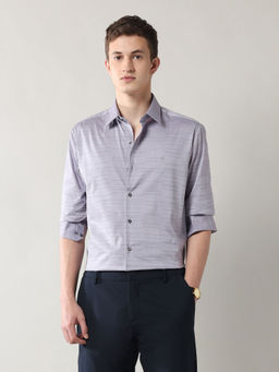 Arrow Newyork - Purple Men's Manhattan Slim Fit Solid Shirt