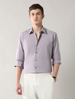 Arrow Newyork - Lavender Men's Manhattan Slim Fit Twill Shirt