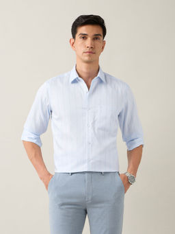 Arrow - Blue Men's Liberty Regular Fit Auto Press Shirt