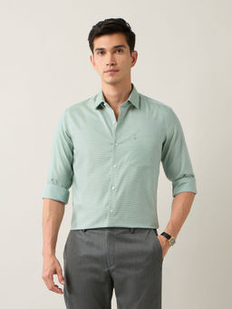 Arrow - Green Men's Pure Cotton Auto Press Shirt