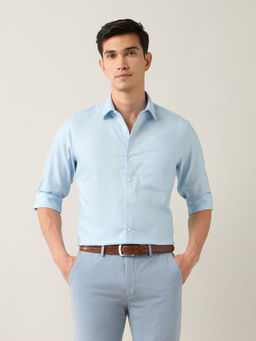 Arrow - Blue Men's Pure Regular Fit Cotton Auto Press Shirt