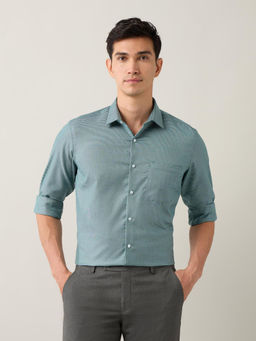 Arrow - Green Men's Liberty Regular Fit Auto Press Shirt