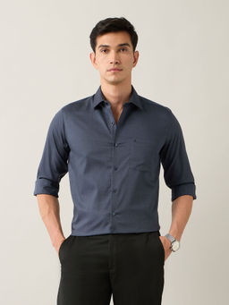 Arrow - Blue Men's Dobby Auto Press Shirt