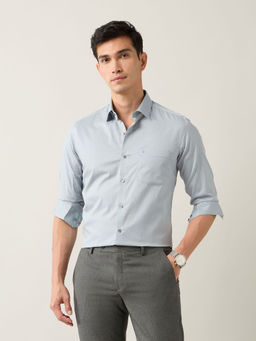 Arrow - Grey Men's Twill Auto Press Shirt