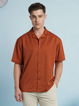 Dennis Lingo - Rust Men's Polyester Relaxed Fit Shirt