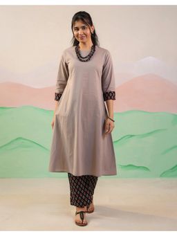 STUDIO MISRI - Grey Printed Kurta and Pant
