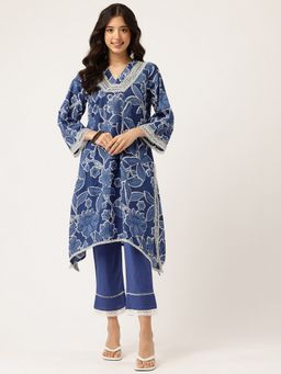 STUDIO MISRI - Blue Floral Printed Kurta and Pant