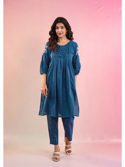 STUDIO MISRI - Blue Embroidered Kurta and Pant