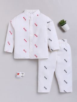 Clt.s - Off White Cotton Full Sleeves Shirt with Pyjama